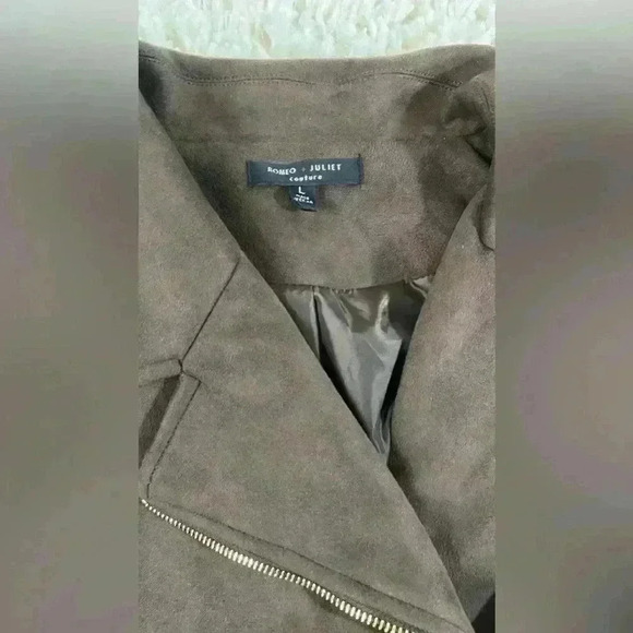 Romeo & Juliet couture faux suede chestnut women’s jacket. - Picture 7 of 16